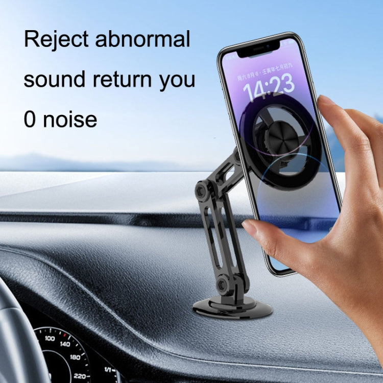 Magsafe Magnetic Mobile Phone Bracket Metal Car Navigation Folding Bracket(Black) - Car Holders by PMC TechLife | Online Shopping South Africa | PMC TechLife