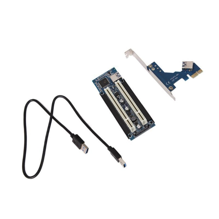 PCI-E 1X To Dual PCI Riser Card Extend Adapter Add Expansion Card For PC Computer