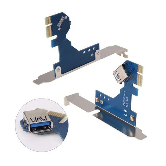 PCI-E 1X To Dual PCI Riser Card Extend Adapter Add Expansion Card For PC Computer