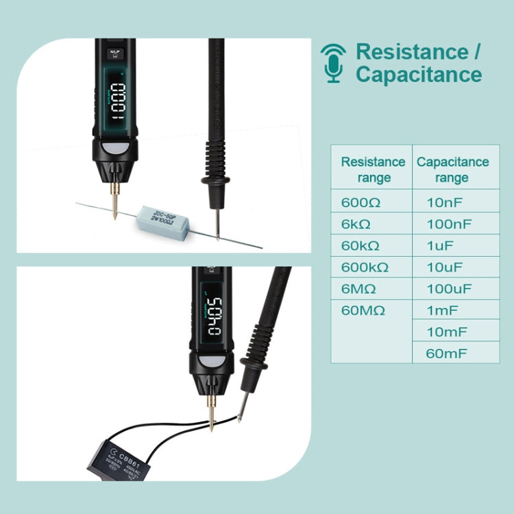 WinAPEX  ET8908  Digital Multimeter Voltage Test Pen Capacitance Meter Diode NVC Tester - free shipping - PMC Jewellery - Order now!