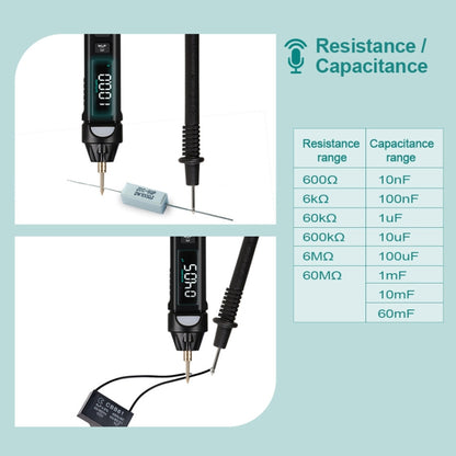 WinAPEX  ET8908  Digital Multimeter Voltage Test Pen Capacitance Meter Diode NVC Tester - free shipping - PMC Jewellery - Order now!