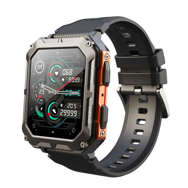 1.83 Inch IP68 Water-resistant Bluetooth Call Sports Smart Watch Outdoor Three-Proof Multifunctional Watch(Orange)