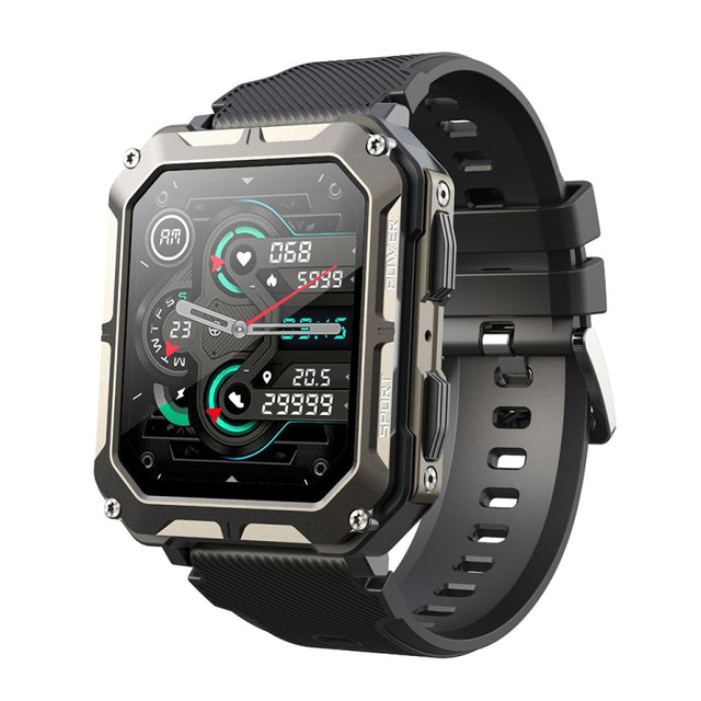 1.83 Inch IP68 Water-resistant Bluetooth Call Sports Smart Watch Outdoor Three-Proof Multifunctional Watch(Black)