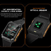 1.83 Inch IP68 Water-resistant Bluetooth Call Sports Smart Watch Outdoor Three-Proof Multifunctional Watch(Orange)