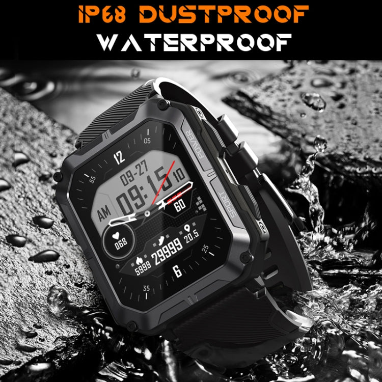 1.83 Inch IP68 Water-resistant Bluetooth Call Sports Smart Watch Outdoor Three-Proof Multifunctional Watch(Orange)