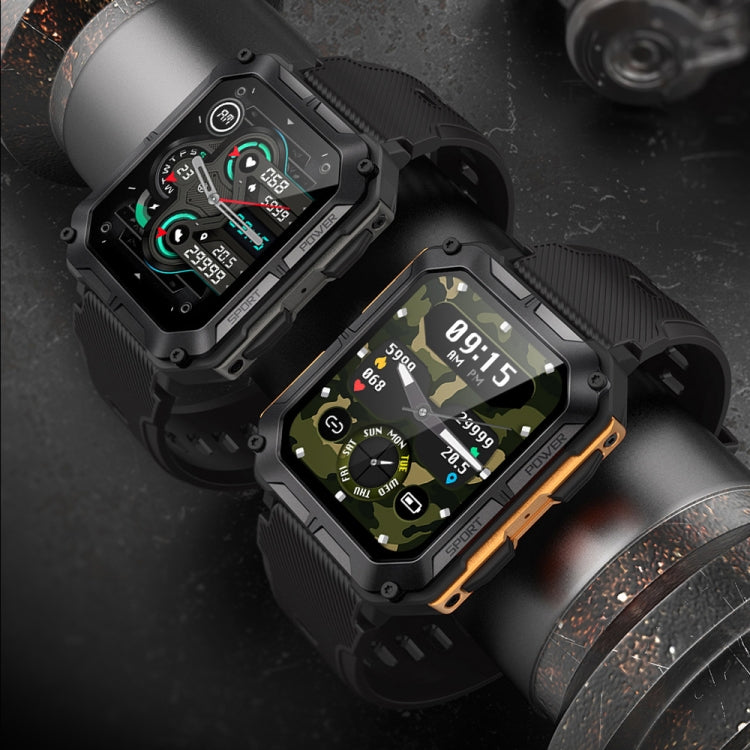 1.83 Inch IP68 Water-resistant Bluetooth Call Sports Smart Watch Outdoor Three-Proof Multifunctional Watch(Orange)