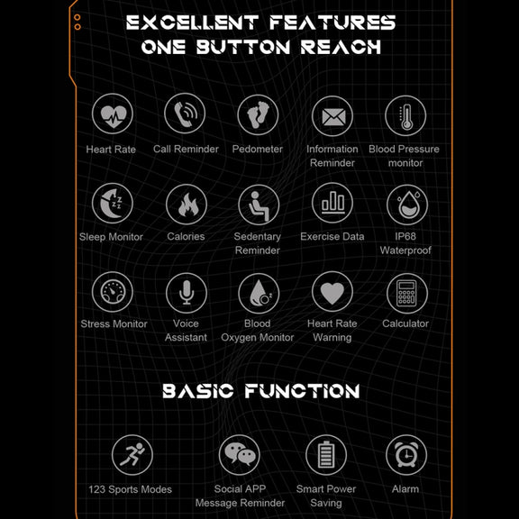 1.83 Inch IP68 Water-resistant Bluetooth Call Sports Smart Watch Outdoor Three-Proof Multifunctional Watch(Black)
