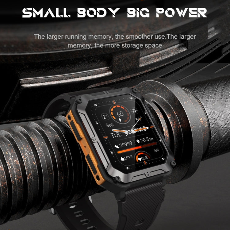 1.83 Inch IP68 Water-resistant Bluetooth Call Sports Smart Watch Outdoor Three-Proof Multifunctional Watch(Black)