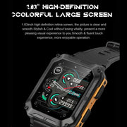 1.83 Inch IP68 Water-resistant Bluetooth Call Sports Smart Watch Outdoor Three-Proof Multifunctional Watch(Orange)