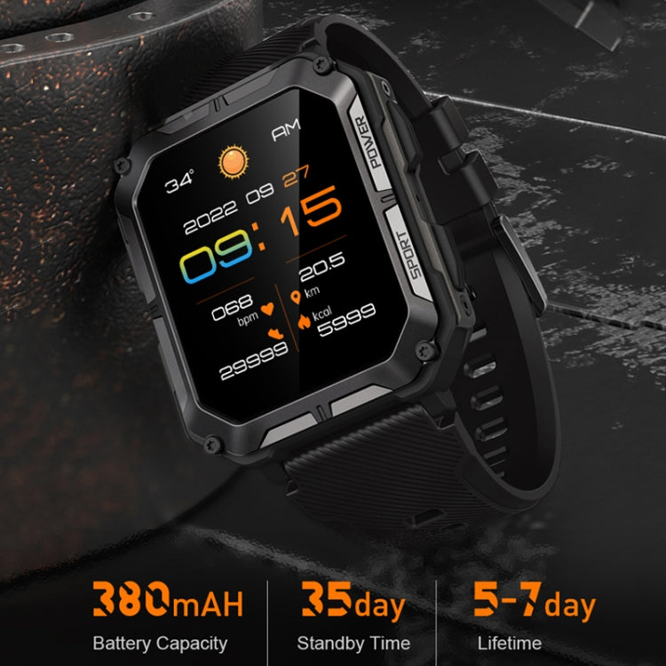 1.83 Inch IP68 Water-resistant Bluetooth Call Sports Smart Watch Outdoor Three-Proof Multifunctional Watch(Orange)