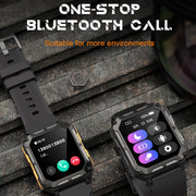 1.83 Inch IP68 Water-resistant Bluetooth Call Sports Smart Watch Outdoor Three-Proof Multifunctional Watch(Black)