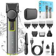 IPX5 Water-resistant Men Multi-Functional Barber 4 In 1 Shaver Nose Hair Set USB Charging Push