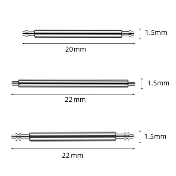 100pcs/set 304 Stainless Steel Strap Connecting Rod Strap Switch Lugs, Style: Double Drag (1.8x20mm)