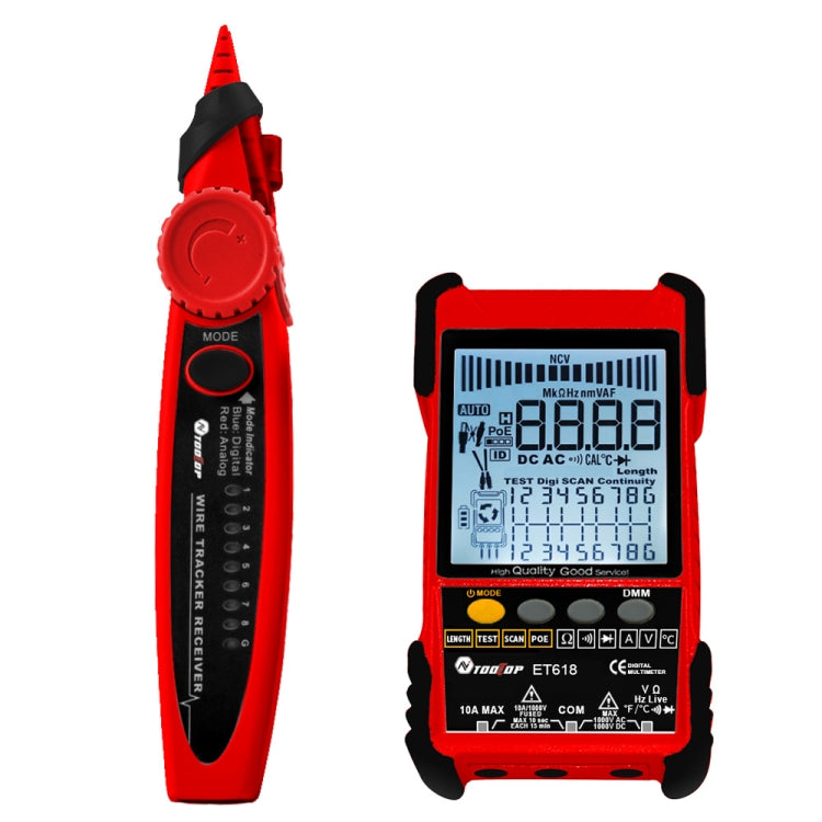 TOOLTOP 600m/1968ft Network Cable Length 2 in 1 Network Cable Finder Multimeter(7 pcs/set) - free shipping - PMC Jewellery - Order now!