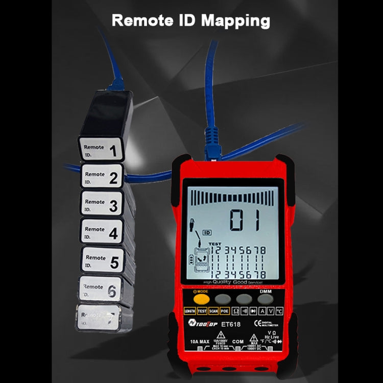 TOOLTOP 600m/1968ft Network Cable Length 2 in 1 Network Cable Finder Multimeter(7 pcs/set) - free shipping - PMC Jewellery - Order now!