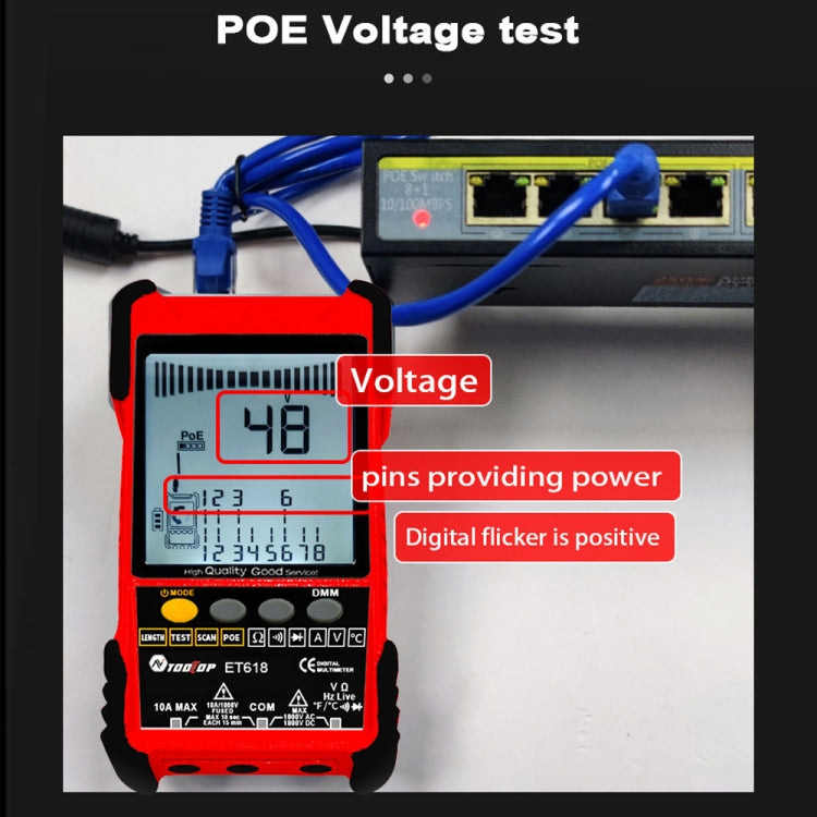 TOOLTOP 600m/1968ft Network Cable Length 2 in 1 Network Cable Finder Multimeter(7 pcs/set) - free shipping - PMC Jewellery - Order now!