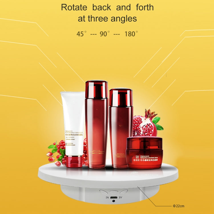 2 In 1 Charging Turntable Rotary Jewelry Live Shooting Display Stand, Color: White Button - free shipping - PMC TechLife - Order now!