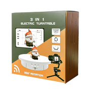2 In 1 Charging Turntable Rotary Jewelry Live Shooting Display Stand, Color: White Button