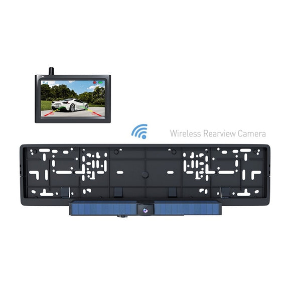 Solar Powered Rear View System Reversing Wireless Transmission Car Camera Display(RC01)
