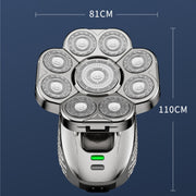 6 In 1 9 Knife Head Multifunctional USB Shaver Full Body Water Washing Shaver Men Hair Bald