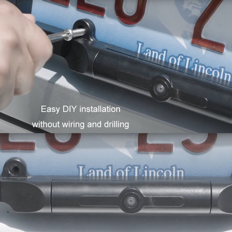 Solar Integrated License Plate Wireless Transmission Camera Reversing Display - free shipping - PMC TechLife - Order now!