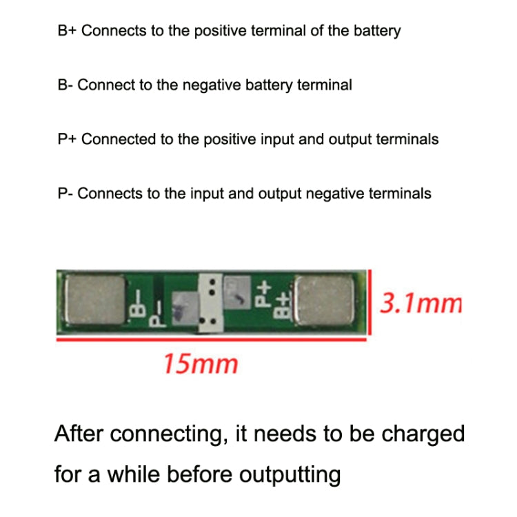 10pcs 3.7V Lithium Battery Protection Board Polymer Overcharge and Overdischarge Protection Board(As Show)