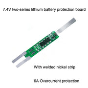 5pcs 7.4V Plus Nickel Long Strip Lithium Battery Protection Board 6A Overcurrent Battery Protection Board(As Show)
