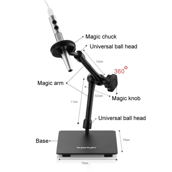 5 Million Digital Electron Microscope Magnifying Dermatoscope, Specification: B008+Z001 Bracket+10 inch Screen