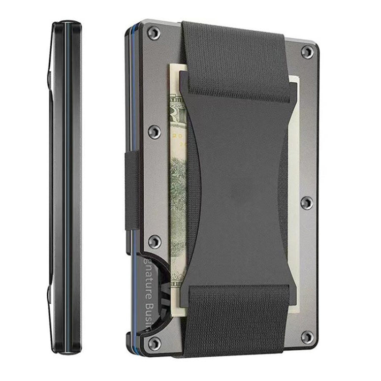 Credit Card Holder Wallets RFID Blocking Slim Metal Card Clip, Color: Grey - Antimagnetic RFID Package by PMC Jewellery | Online Shopping South Africa | PMC Jewellery | Buy Now Pay Later Mobicred
