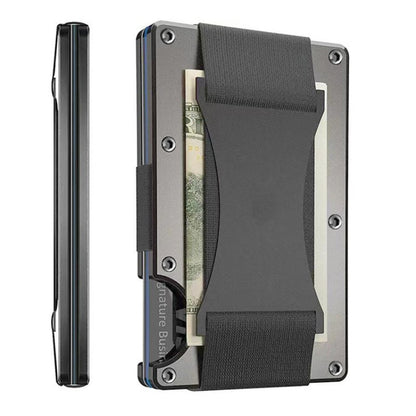 Credit Card Holder Wallets RFID Blocking Slim Metal Card Clip, Color: Grey - Antimagnetic RFID Package by PMC Jewellery | Online Shopping South Africa | PMC Jewellery | Buy Now Pay Later Mobicred