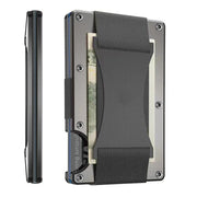 Credit Card Holder Wallets RFID Blocking Slim Metal Card Clip, Color: Grey
