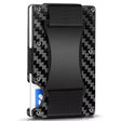 Credit Card Holder Wallets RFID Blocking Slim Metal Card Clip, Color: Real Carbon Fiber (Light) - free shipping - PMC TechLife - Order now!