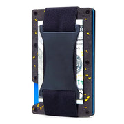 Credit Card Holder Wallets RFID Blocking Slim Metal Card Clip, Color: Golden Forging Carbon
