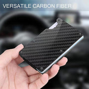 Credit Card Holder Wallets RFID Blocking Slim Metal Card Clip, Color: Green Forging Carbon