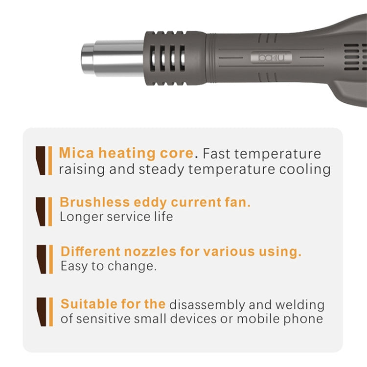 BAKU BA-601C+ Digital Display 2-In-1 Electric Soldering Iron Heat Exchanger Mobile Phone Maintenance Desoldering US Plug 110V