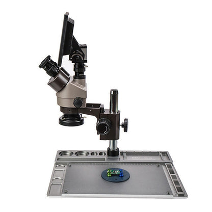 BAKU BA-011 Binomial Electronic Microscope Jewelry Appraisal Mobile Phone Repair With PCB Patch Repair Platform(EU Plug 220V) - free shipping - PMC Jewellery - Order now!