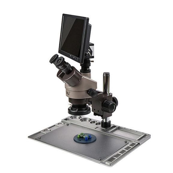 BAKU BA-011 Binomial Electronic Microscope Jewelry Appraisal Mobile Phone Repair With PCB Patch Repair Platform(EU Plug 220V)