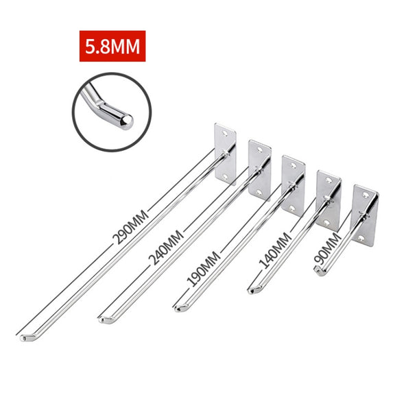 20cm 2pcs 6mm Thick Nail Wall Display Jewelry Hooks Single Wire Hook