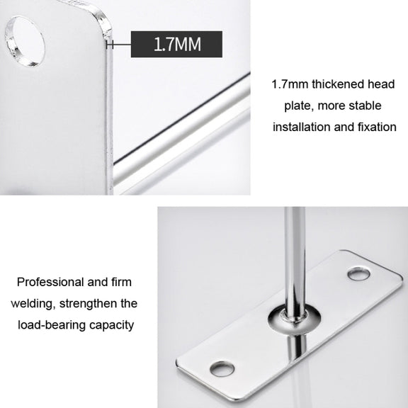 20cm 2pcs 6mm Thick Nail Wall Display Jewelry Hooks Single Wire Hook