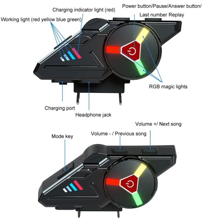 KUQIBAO Motorcycle Helmet Built-in Waterproof Bluetooth Earphone(Soft Microphone) - free shipping - PMC Jewellery - Order now!