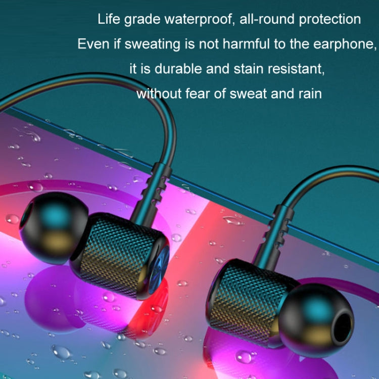 Wireless Hanging Neck Long Battery Life Sports Binaural Bluetooth Headset(Pink OPP Bag) - Neck-mounted Earphone by PMC TechLife | Online Shopping South Africa | PMC TechLife