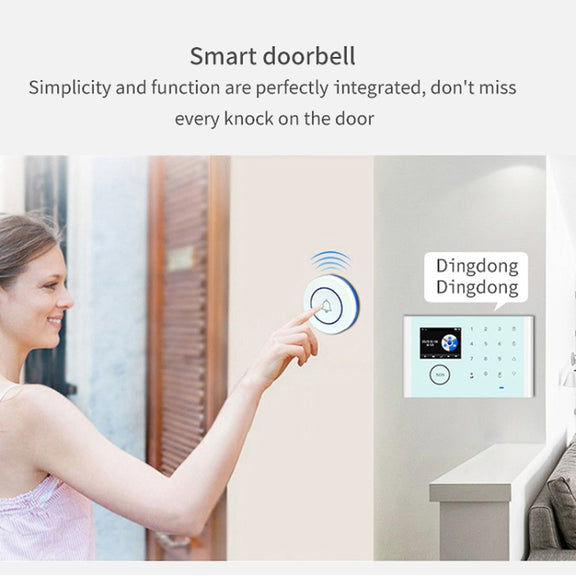 CS118   WIFI+GSM Tuya Smart Voice Alarm System Supports Amazon Alexa/ Google Assistant, Spec: Package 5