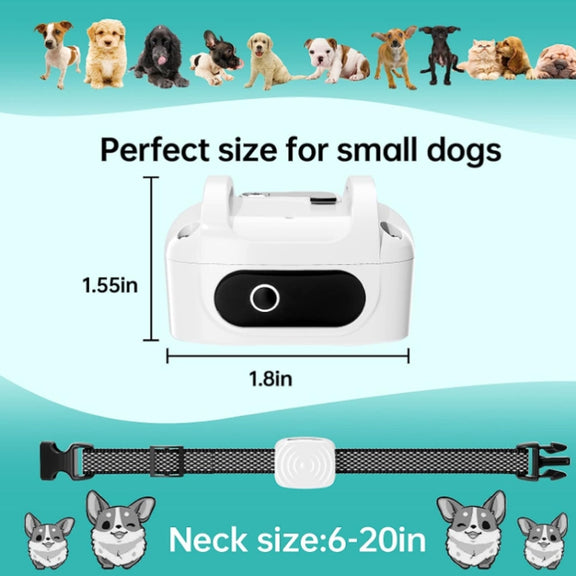 Pet Training Smart Bark Stopper Water-resistant Vibration Collar(Black)