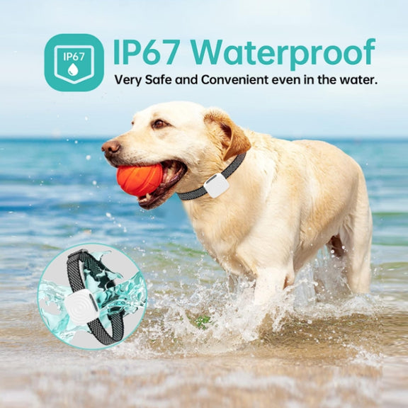 Pet Training Smart Bark Stopper Water-resistant Vibration Collar(Black)