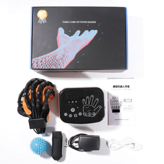 Intelligent Rehabilitation Robot Glove Trainer With AU Plug Adapter, Size: L(Host+Left Hand)