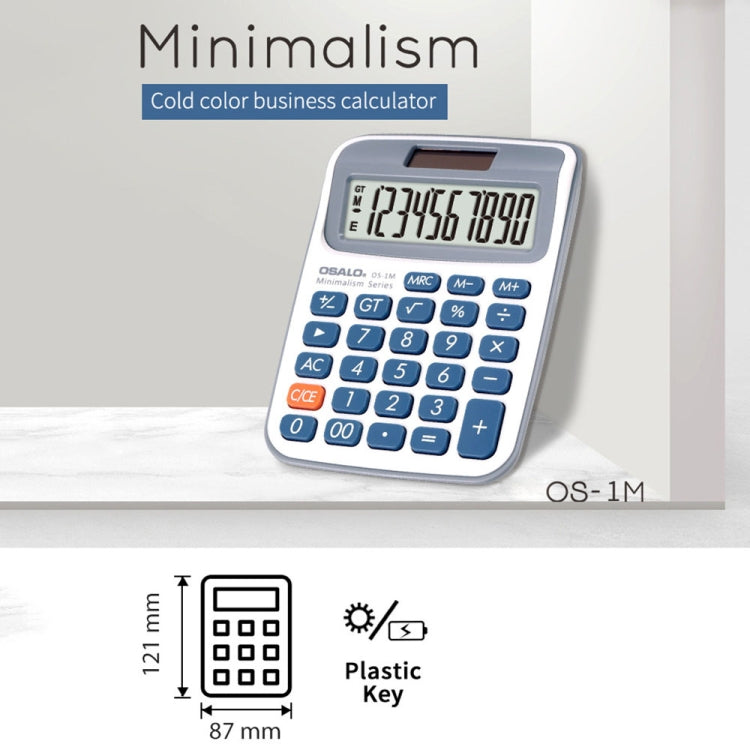 OSALO 10-digit LCD Screen Solar Dual Power Supply Desktop Calculator Mini Student Calculator - Calculator by OSALO | Online Shopping South Africa | PMC Jewellery | Buy Now Pay Later Mobicred