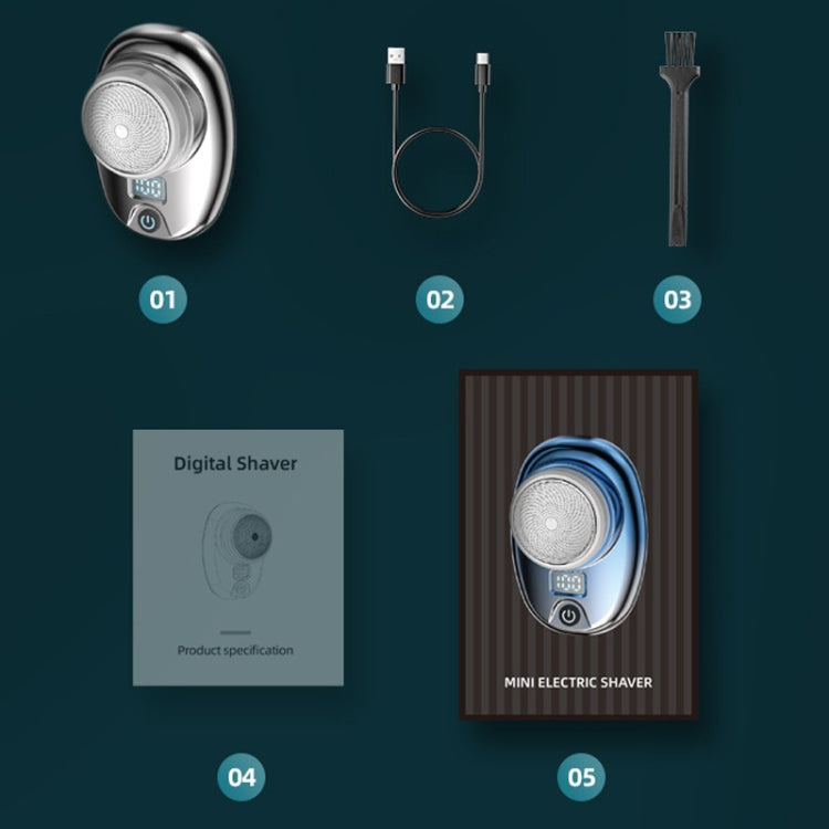 Portable Digital Razor Mini Washable Electric Shaver(Gradient Blue) - free shipping - PMC TechLife - Order now!
