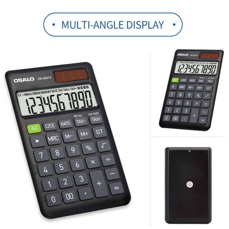 OSALO OS-403TV 10-digit LCD Screen Solar Dual Power Supply Mini Student Desktop Calculator - free shipping - PMC Jewellery - Order now!