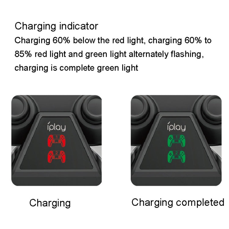 iplay HBP-260 For PS5 Handle Charging Seat Electric Game Handle Fast Charging Seat(Black) - Charger & Power by iplay | Online Shopping South Africa | PMC TechLife | Buy Now Pay Later Mobicred