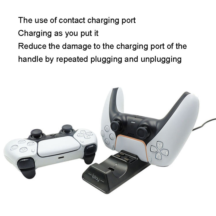 iplay HBP-263 For PS5 Handle Dual Seat Charging Support(Black) - Charger & Power by iplay | Online Shopping South Africa | PMC TechLife | Buy Now Pay Later Mobicred